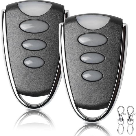 2er-Pack – Handsender für Garagentor 433 MHz – Ersatzfernbedienung für SC5262, HT6P20B, HT600, HT680, HT6207, HT6010, HT6012, HT6014, SMC918 Serie