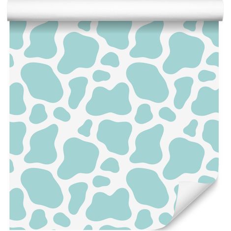 Papier peint céladon à motifs de vaches pour salon et chambre 50x1000 cm (1/5)