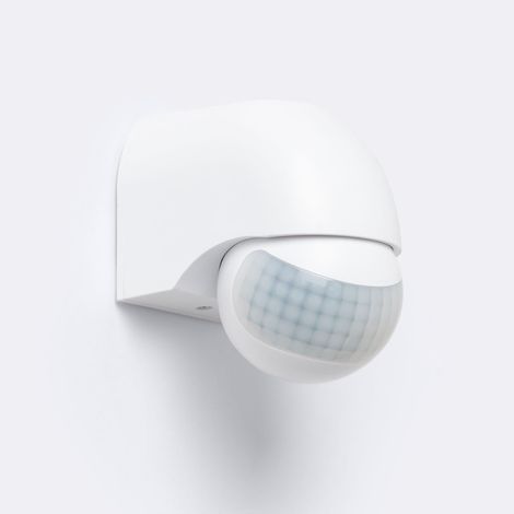 Sensor de Movimiento PIR Crepuscular 180º Smart de Pared Exterior IP44 Blanco