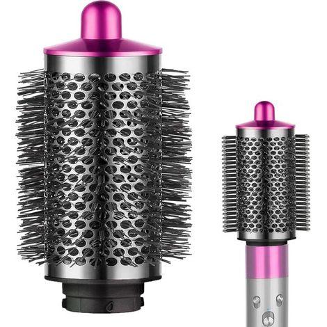 Brosse volumisante ronde compatible Dyson Airwrap Styler HS01 HS05 – Brosse ovale pour cheveux plats et volume – Accessoire pour cheveux plus épais – Rose – 5,5 x 15 cm (1/5)