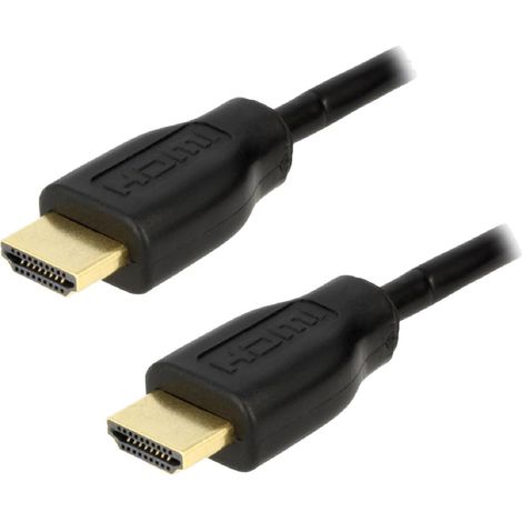 Cable HDMI 1.4 male des deux cotes 0.2m - Noir