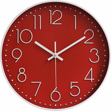 royaluxe - Horloge murale numérique de 30,5 cm, grande horloge murale à quartz silencieuse sans tic-tac, grande horloge murale pour cuisine, maison, salon, chambre, école, bureau, facile à lire et ali (1/5)