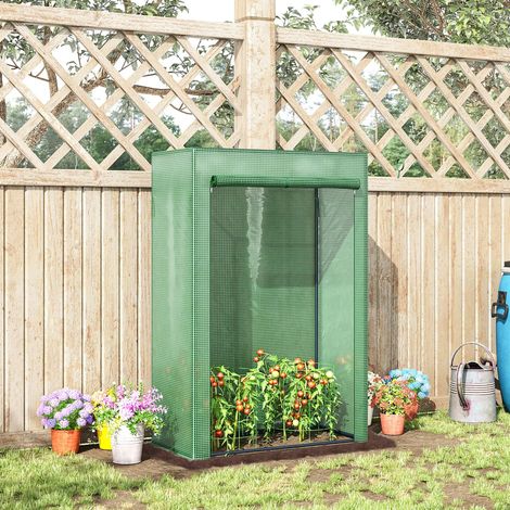 Serre de jardin avec porte enroulable 100 x 50 x 150 cm vert foncé HAVRYA (1/5)