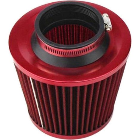 Kit d'admission d'air froid universel pour voiture de 3 pouces avec filtre et tuyau d'induction en aluminium (rouge) (1/2)