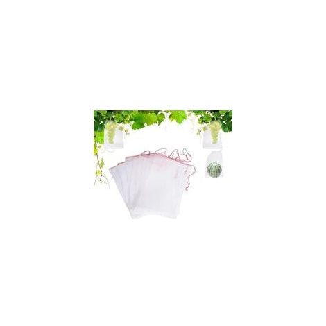 100 pezzi di sacchetti protettivi per piante da giardino e frutta con coulisse, sacchetti a rete per insetti, zanzare, parassiti e uccelli, sacchetti protettivi per giardino 10 cm x 15 cm H197 - Crezu