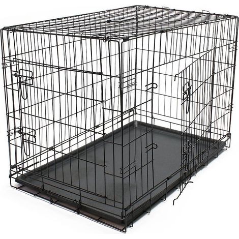 Cage Caisse de transport XXL pliable en métal pour petits animaux (1/4)