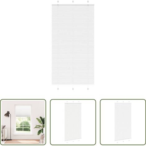 vidaXL Sichtschutz -  Plissee Weiß 105x200 cm Stoffbreite 104,4 cm Polyester (1/5)