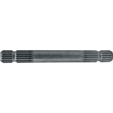 Eje perfilado de 1 3/8 pulgadas (300/76 mm) con 6 estrías.