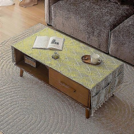 Chemin de table imperméable à carreaux, set de table basse, facile à nettoyer pour un usage quotidien (1/4)