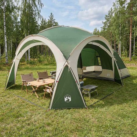 vidaXL Tente latérale Vert 410 x 410 x 250 cm Polyester et Acier (1/5)