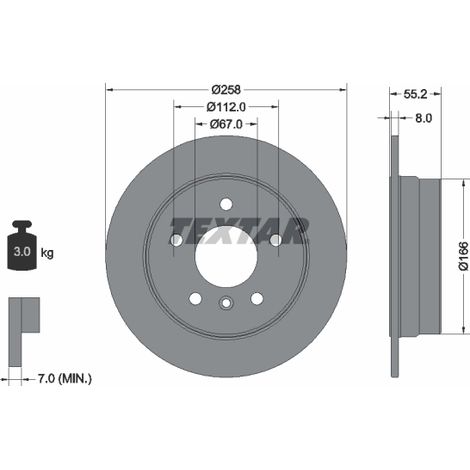 Lot de 2 Disques de frein Textar 92099703 MERCEDES-BENZ 1684230212 168423021264