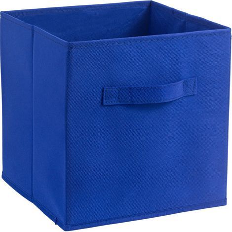 Faltbare Aufbewahrungsbox aus blauem Stoff, 30 cm breit x 30 cm lang x 30 cm hoch, ohne Deckel, Schubladentyp, 1 Stück (1/5)
