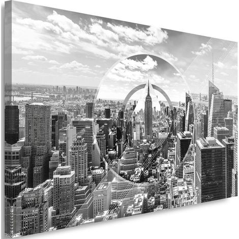Tableau décoratif New York City noir et blanc 60x40 (1/5)