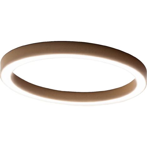 Plafonnier Flor P/G - Led Intégrée 60W 3000K, Gradable À Coupure De Phase, Aluminium Doré Brossé, Diffuseur En Méthacrylate - Gealuce (1/5)
