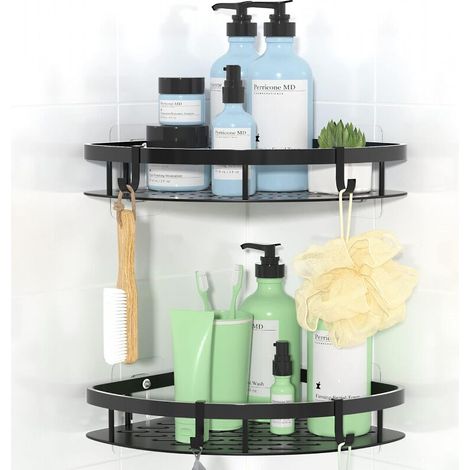 Étagère de douche non perforée, porte-shampoing, porte-gel douche, panier de rangement pour , 30 cm - 1 pièce (1/5)
