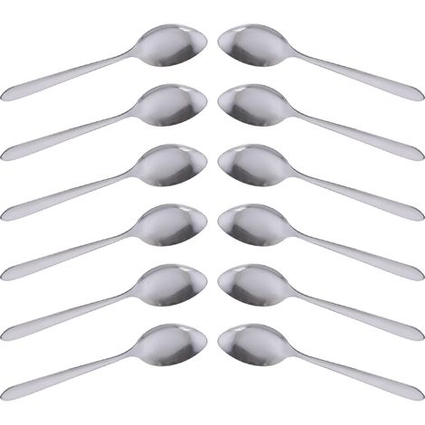 Cuillère À Café - En Acier Inoxydable 18/10 - Pour Thé Glace Crème Et Cocktails - Lot De 12 (1/5)