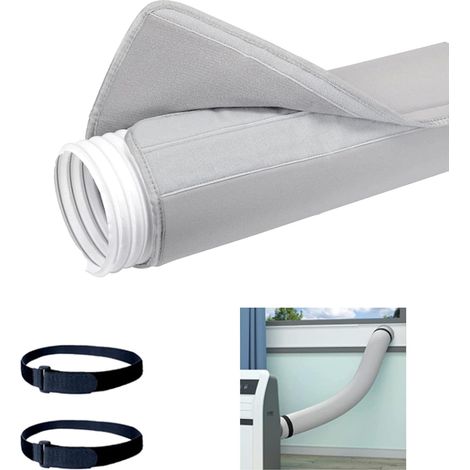 Kit de ventilación para puerta corrediza con cubierta aislante para aire acondicionado portátil, manguera de escape de 12 a 15 cm de diámetro para piezas y accesorios de aire acondicionado. (1/5)