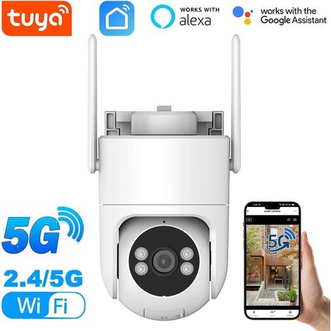 Tuya Telecamera PTZ Smart WiFi Dual Band 2.4G e 5G IP65 4.0 MP (1/5)