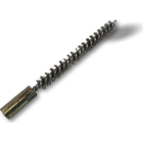 Ecouvillon INOX Condenseur Lot de 10 Ø 8 mm Raccord laiton taraudé M6 femelle Torsade en acier galvanisé Brosse nettoyage paroi tube alésage Kibros 4TCI8x10 (1/5)
