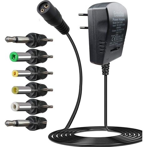 24 W Adaptateur Secteur Universel avec 6 Prises CC pour 3 V-12 V Électronique Domestique – 2000 mA Max (1/5)