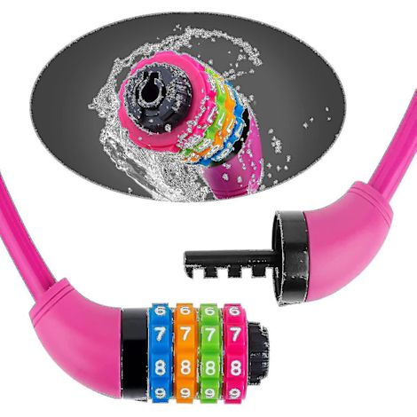 Antivol de vélo à combinaison, 120 cm, 4 chiffres, en métal, code réinitialisable, pour une sécurité sans clé sur les vélos et les scooters.-AquaForge (1/4)