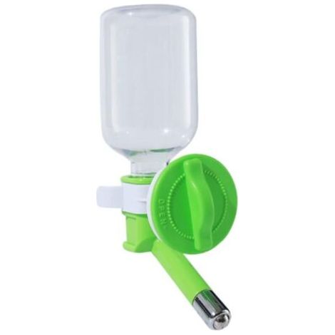 QORVA-Distributeur d'eau pour chien vert anti-déversement - Distributeur d'eau pour animaux de compagnie - Peut être relevé et abaissé - Bouteille d'eau potable pour chien. (1/5)