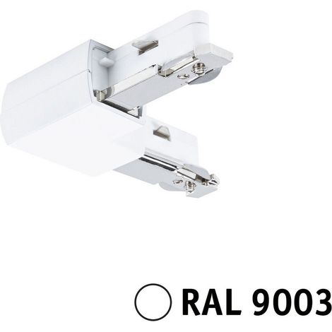 Paulmann 956.46 URail Verbinder L-Stück 62x62mm max.1000W Metall Signalweiß