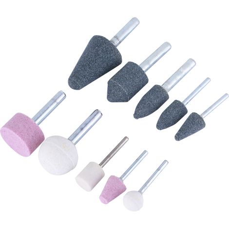 Ortviai Têtes de meulage céramique pour outil rotatif – 10 pièces (5 x 3 mm + 5 x 6 mm) – Haute durabilité (1/5)