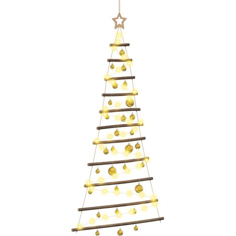 Árbol de Navidad colgante con bolas 150 cm 80 LED Blanco Cálido vidaXL (1/5)