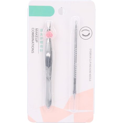 Kit de retrait de points noirs et poils incarnés en acier inoxydable, lot d'outils pour éliminer boutons et acné (1/5)