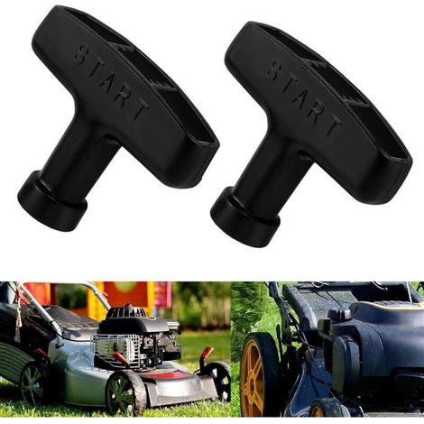 Lot de 2 poignées de démarrage de moteur à essence - Poignées de démarrage - Pièces universelles - Accessoires de démarrage - Démarreur à câble pour tondeuse à gazon, générateur, tronçonneuse, (1/5)