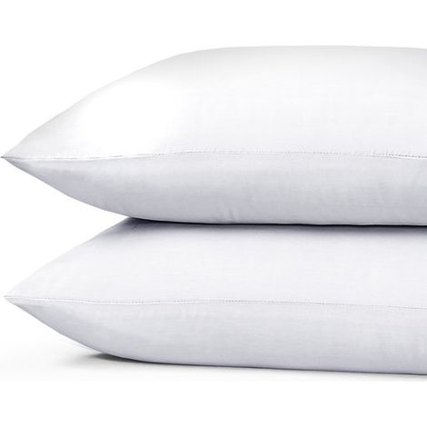 Taies d'oreiller 100 % coton doux - 60 x 70 cm - (lot de 2) - Blanches (1/3)