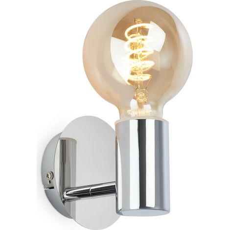 Applique murale intérieure, lampe de salle de bains, applique étanche pour salle de bains, lampe de miroir, 1 x E27, chrome (1/5)