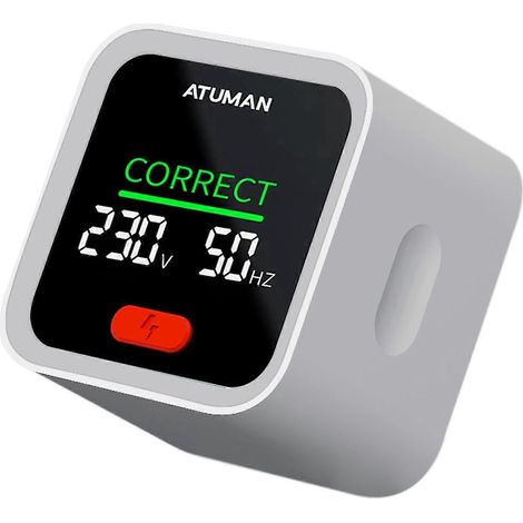 ATuMan ST2 Steckdosentester Intelligenter Steckdosendetektor mit LCD-Hintergrundbeleuchtung für 10A/16A-Steckdosen im Haushalt, frei schaltbar
