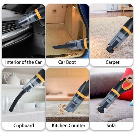 FOREHILL Aspirateur Voiture,Aspirateur a Main sans Fil,Portable 120W 8500PA,Rechargeable (1/4)