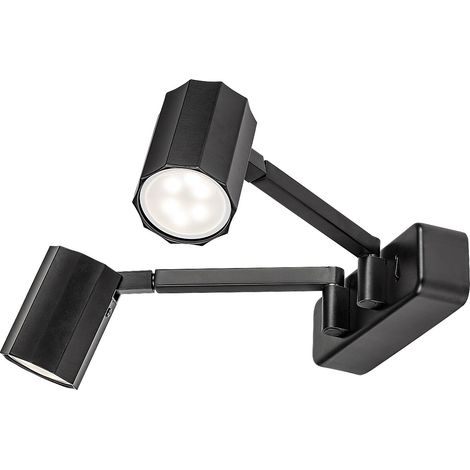 Applique Rabalux Karter nera doppia orientabile 2xGU10 (1/5)