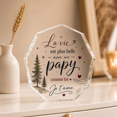 Cadeau Plaque Acrylique Transparente pour Anniversaire Et Noël (1/5)