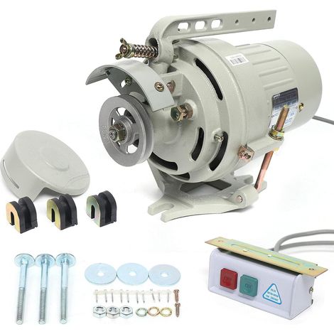 Moteur d'embrayage pour machine à coudre industrielle 1/2 HP Clutch Moteur de machine à coudre 400 W 220 V 2850 tr/min monophasé Pièces de rechange (1/5)