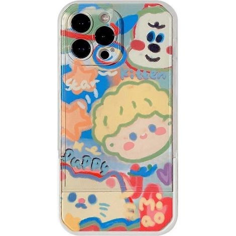Coque de téléphone Cartoon Doodle, peinture à l'huile haute définition, ultra-fine, souple, résistante aux rayures et aux chocs, compatible avec l'iPhone 11 Pro. (1/5)