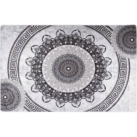 Design In – Tapis kilim lavable antidérapant 80x150 cm – Velours doux – Antibactérien – Absorption du bruit – Multicolore - CFW84020 (1/5)