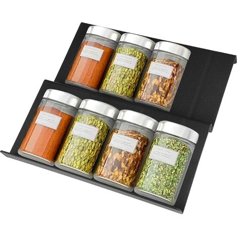 2 Pièces Rangement Epices Cuisine Tiroir 23x11.5 cm pour Armoires, Étagères (1/5)