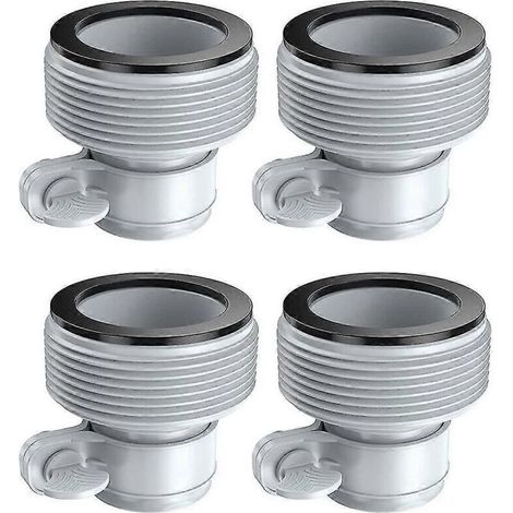 YMYNY Adaptateur de conversion de tuyau d'arrosage 4 pièces, connecteurs de tuyau réutilisables pour ports de pompe de filtration, accessoires de piscine