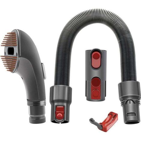 Hunde- und Katzenhaarbürste, kompatibel mit Dyson V7, V8, V10, V11, V15 und V6, Staubsaugerbürste für mittellanges und kurzes Fell, Tierhaare mit flexiblem Adapter und Ein-/Ausschalter