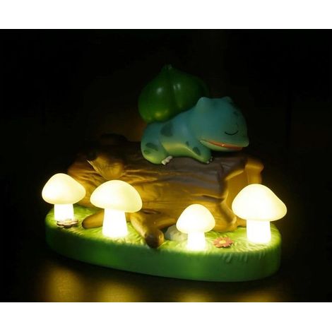 Teknofun 811417 Pokemon Lampada LED Bulbasaur Scena Luminosa 2 modalita' USB-C o Batterie AAA