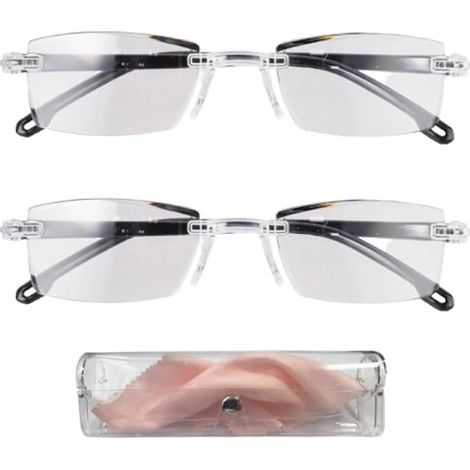 Irovami Lunettes de lecture zoom automatique – lot 2, anti-lumière bleue, polycarbonate, étui inclus (1/5)