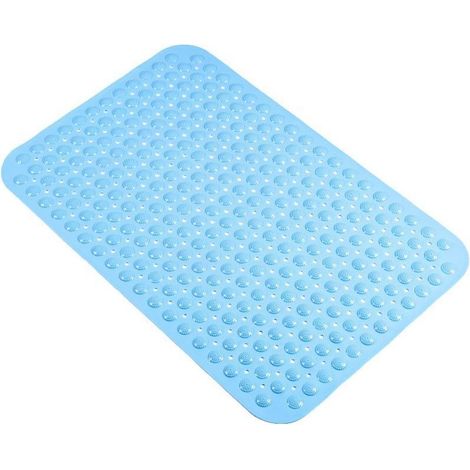 Tappetino antiscivolo per doccia 70 x 35 cm, tappetino da bagno antiscivolo, comodo tappetino massaggiante per doccia, lavabile in lavatrice, blu (1/5)
