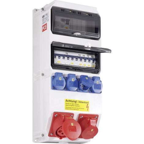 PCE Distribuidor de corriente CEE negro 32 A IP54