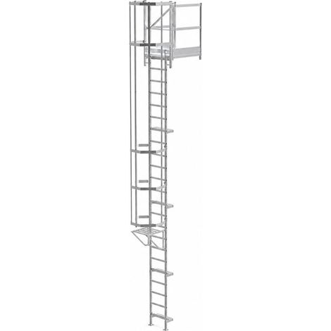 Scala gabbia acciaio zincato- Alt. raggiungibile 1,96 a 2,60m - CRINO-PF-AG-2/CF