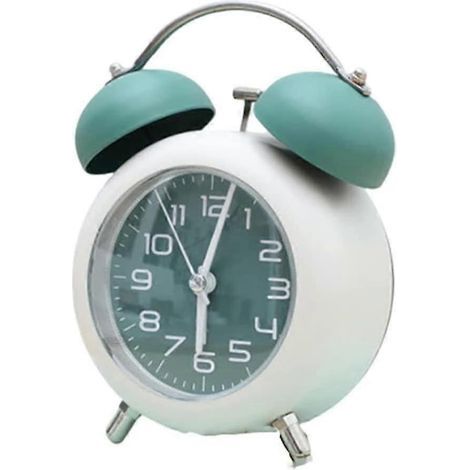 Petit réveil, cadran numérique 3D clair, horloge de bureau classique silencieuse (sans tic-tac), idéale pour la chambre, la table de chevet ou le salon (1/4)