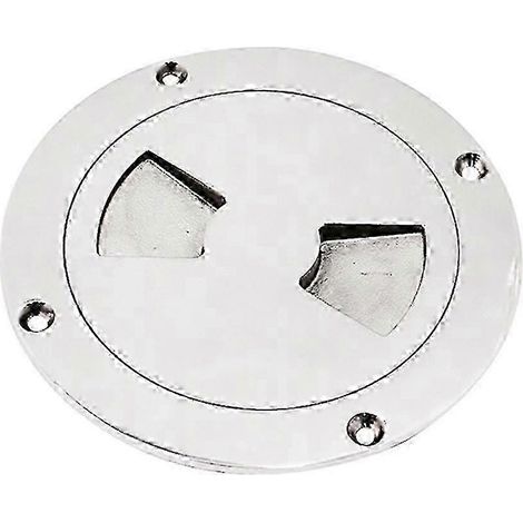Trappe de pont ronde antidérapante en acier inoxydable avec couvercle amovible pour accessoires de bateau, yacht, 10 cm (4 pouces) (1/5)